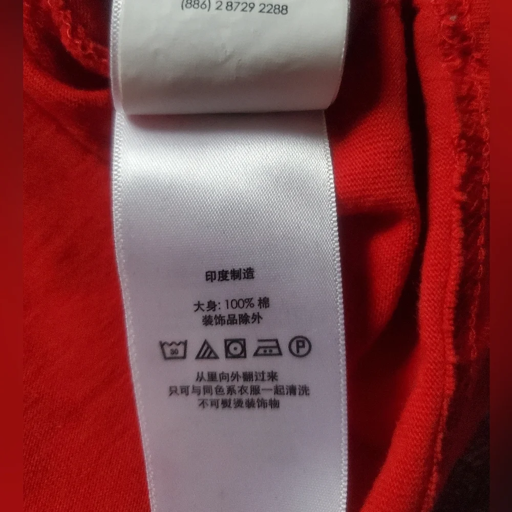 Polo by Ralph Lauren Red and Navy Long Sleeve Tee with Hood Size YOUTH L